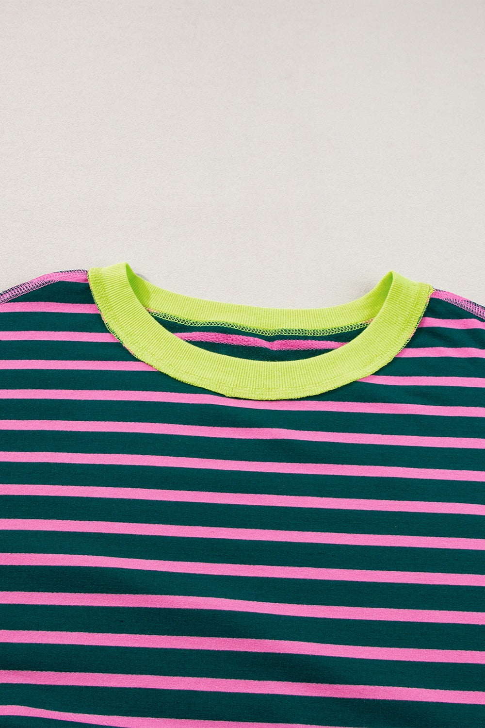 Striped Round Neck Half Sleeve T-Shirt