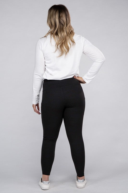 Plus Brushed Microfiber Full Length Leggings