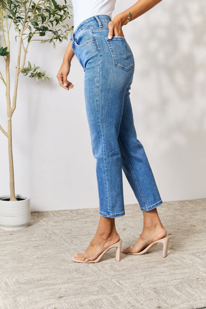 BAYEAS Full Size High Waist Straight Jeans