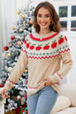 Angel Wings Graphic Round Neck Long Sleeve Sweater