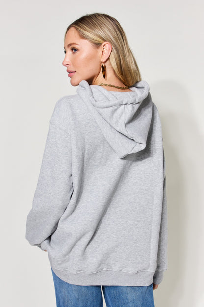 Simply Love Full Size NOT SLIM KINDA SHADY Long Sleeve Hoodie