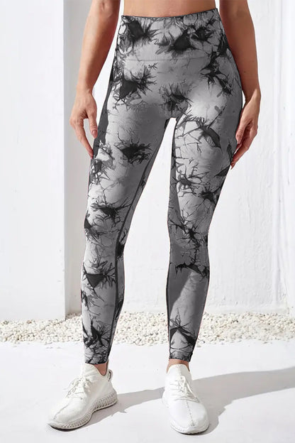 Printed High Waist Active Pants