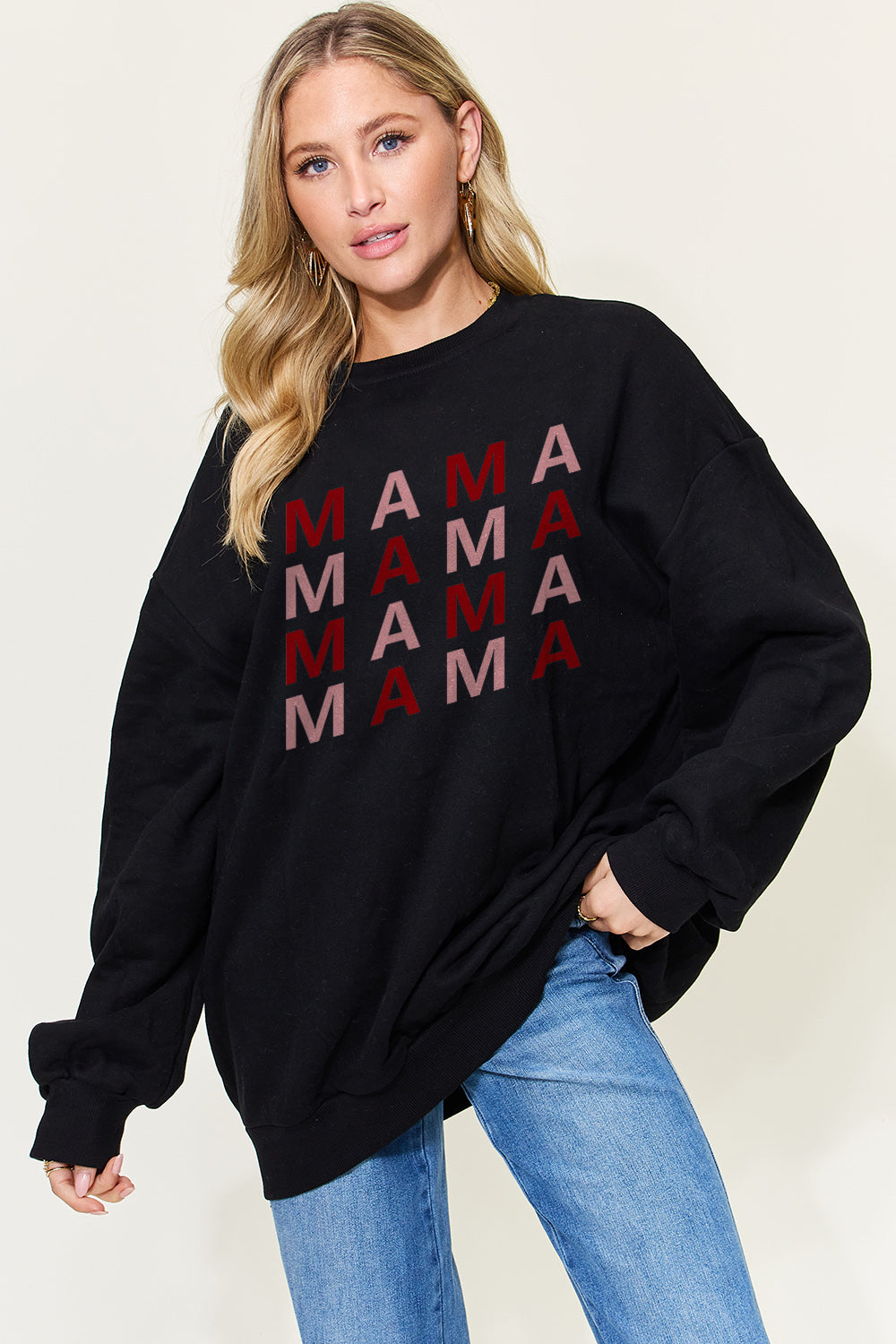 Simply Love Full Size MAMA Long Sleeve Sweatshirt