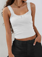 Lace Detail Square Neck Tank