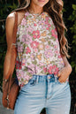 Printed Grecian Neck Tank