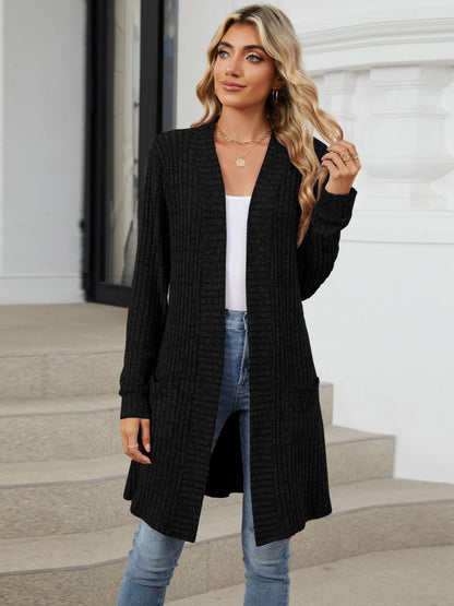 Open Front Long Sleeve Cardigan