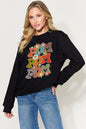 Simply Love Full Size Letter Graphic Long Sleeve Sweatshirt