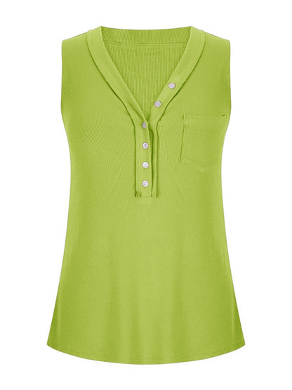 V-Neck Wide Strap Tank