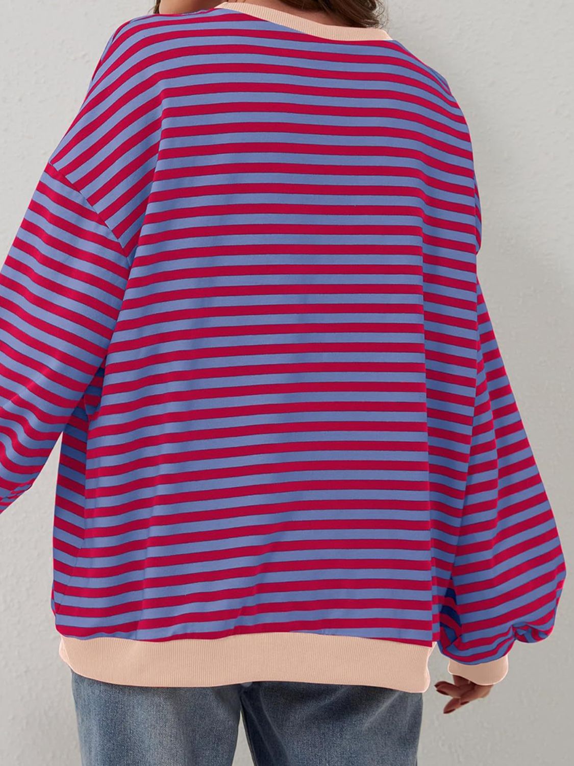 Striped Round Neck Long Sleeve T-Shirt