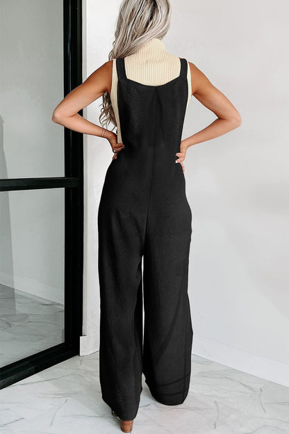 Square Neck Wide Strap Jumpsuit