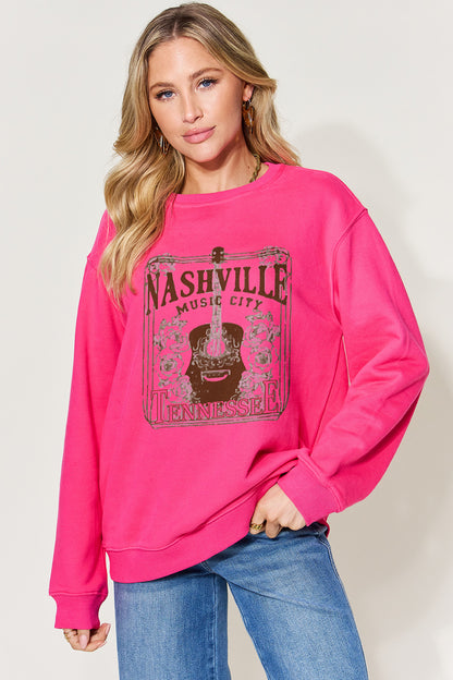 Simply Love Full Size Graphic Long Sleeve Sweatshirt