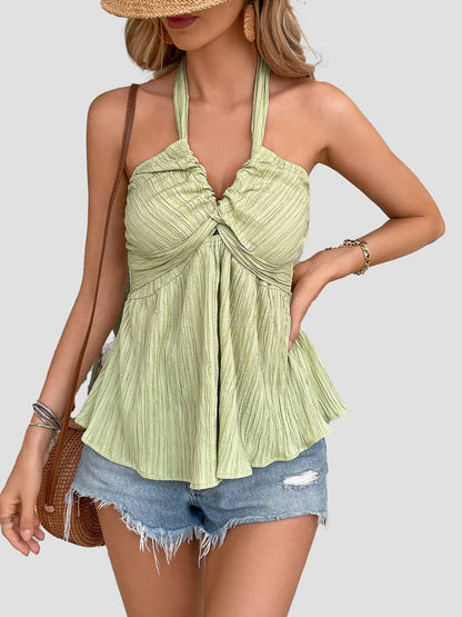 Halter Neck Sleeveless Tank Top