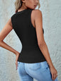 Textured Round Neck Tank