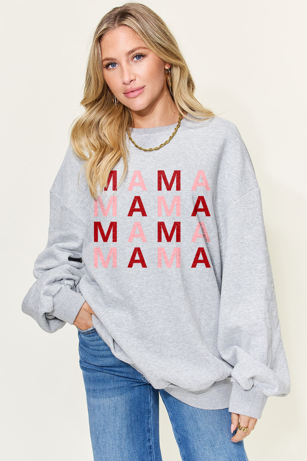 Simply Love Full Size MAMA Long Sleeve Sweatshirt