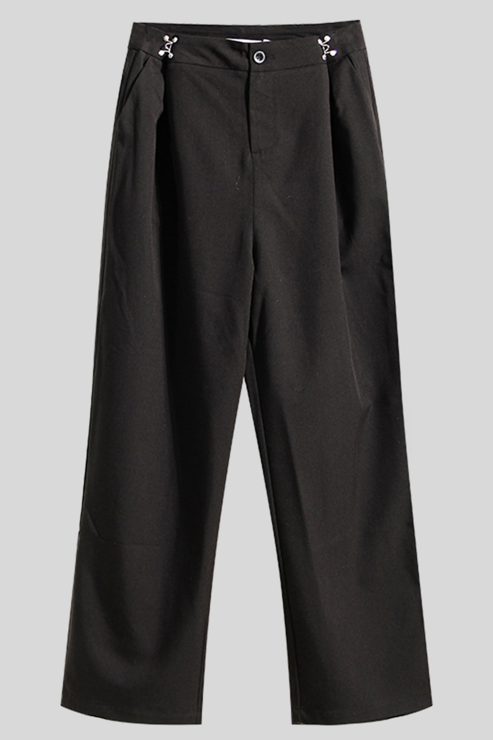 Ruched Pocketed Straight Pants