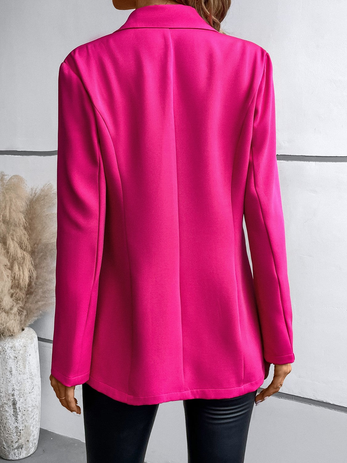 One-Button Long Sleeve Blazer