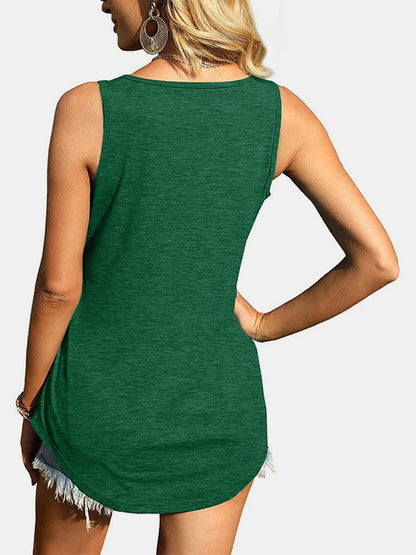 Heathered Square Neck Tank