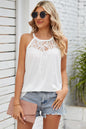 Lace Detail Round Neck Sleeveless Top