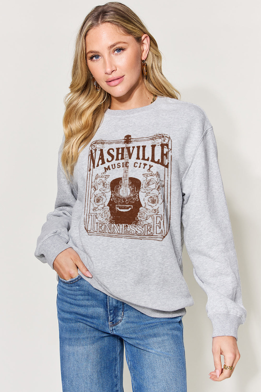 Simply Love Full Size Graphic Long Sleeve Sweatshirt