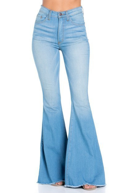 Logan Bell Bottom Jean in Light Denim -32" Inseam