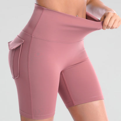 Wide Waistband Sports Shorts With Pockets