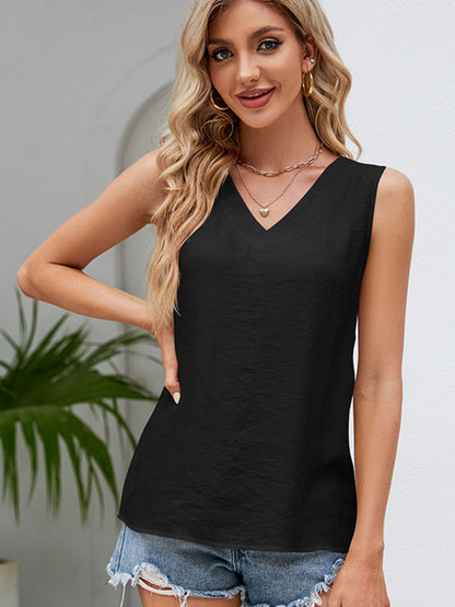 V-Neck Wide Strap Tank