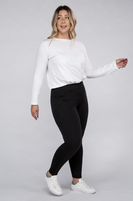 Plus Brushed Microfiber Full Length Leggings