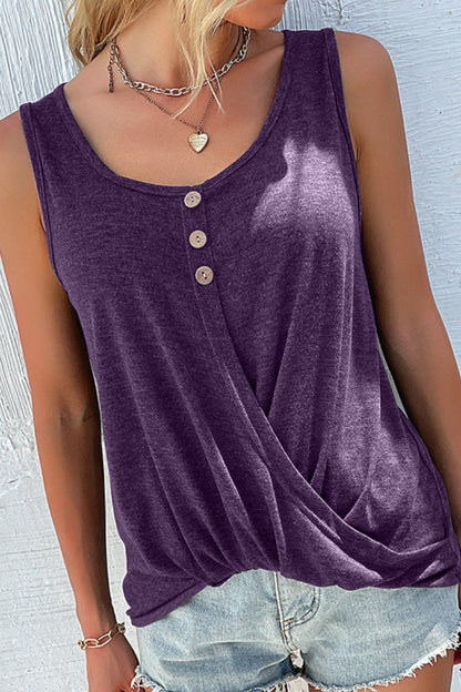 Scoop Neck Wide Strap Tank