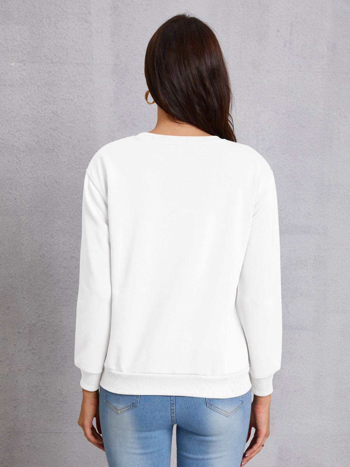 Cross Graphic Round Neck Dropped Shoulder Sweatshirt