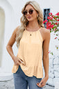 Tied Ruffled Round Neck Cami