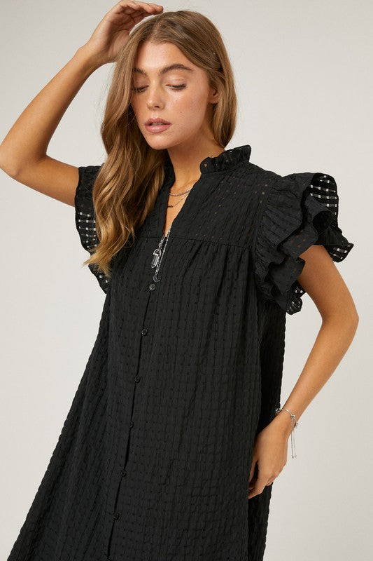 Ruffle Detail Babydoll Dress