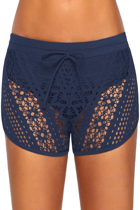 Full Size Tied Lace Swim Bottoms