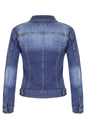 Autumn Winter Short Slim-Fitting Biker Stretch Denim Jacket Jacket Denim Jacket