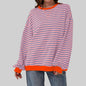 Striped Round Neck Long Sleeve T-Shirt