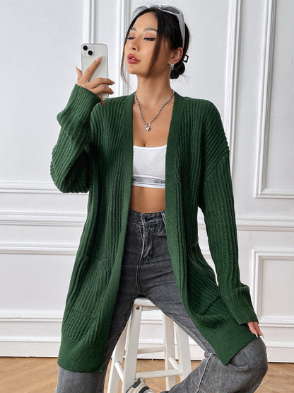 Open Front Long Sleeve Cardigan