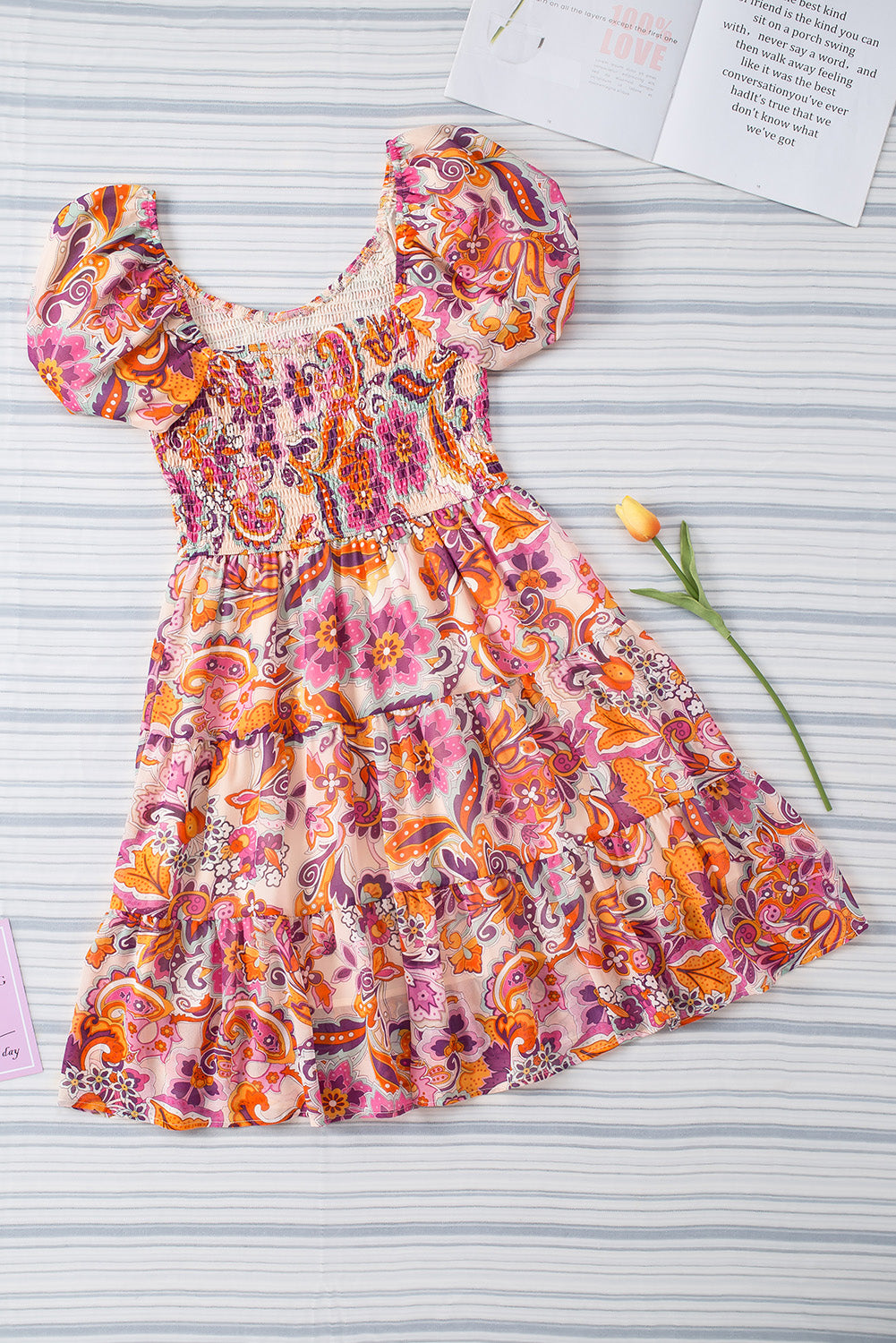 Floral Smocked Tiered Dress