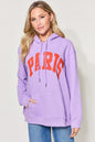 Simply Love Full Size PARIS Long Sleeve Drawstring Hoodie