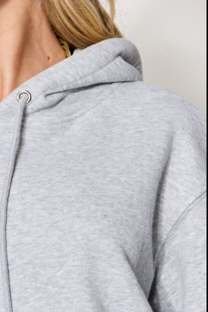 Simply Love Full Size PROFESSIONAL OVERTHINKER Graphic Drawstring Long Sleeve Hoodie