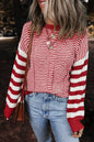 Striped Round Neck Long Sleeve Sweater