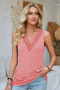 Lace Detail V-Neck Tank