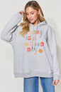 Simply Love Full Size Letter Graphic Long Sleeve Hoodie