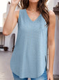 Eyelet V-Neck Tank