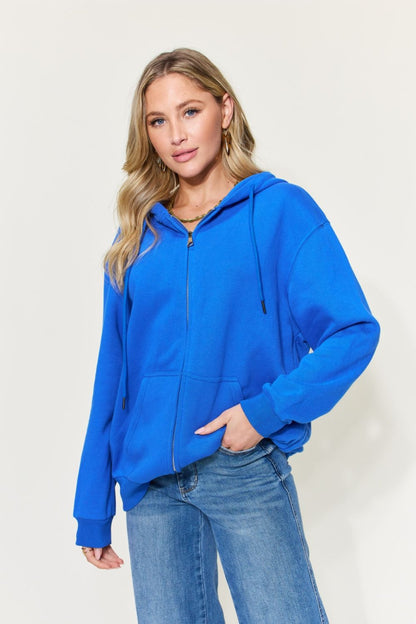 Simply Love Full Size Easter Bunny Graphic Zip-Up Hoodie with Pockets