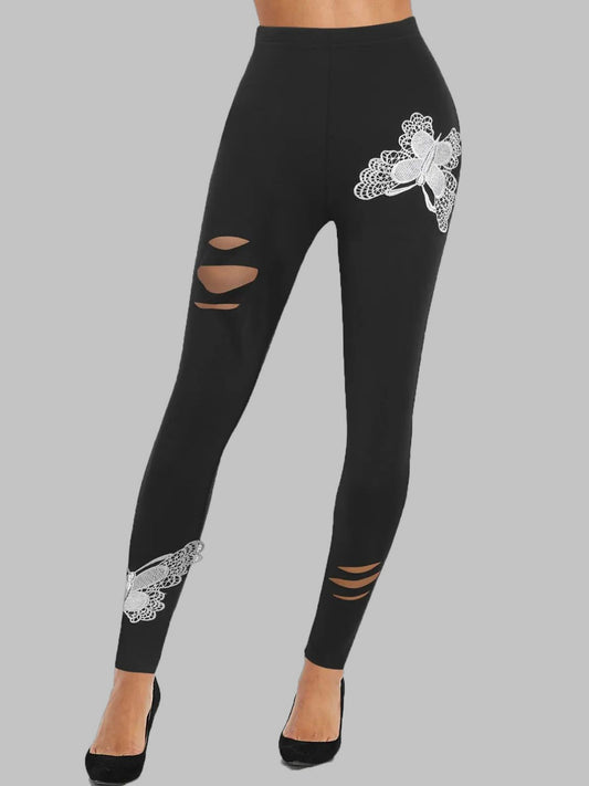 Butterfly Cutout High Waist Leggings