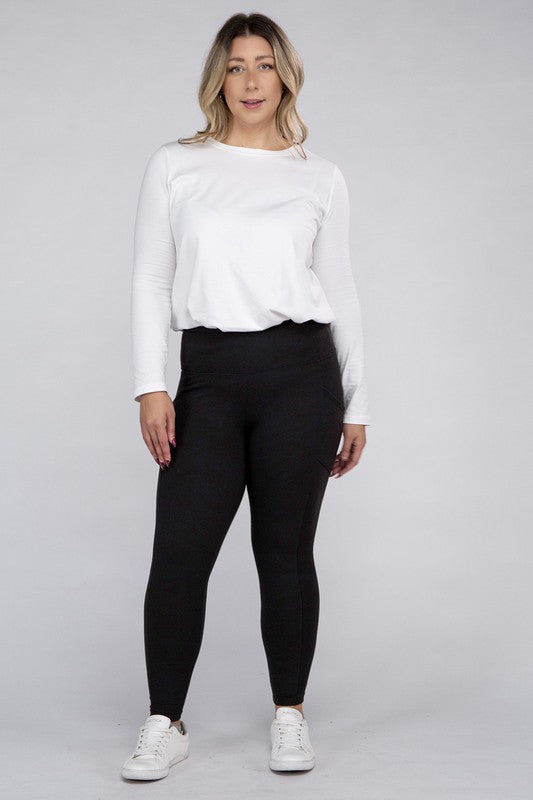 Plus Brushed Microfiber Full Length Leggings