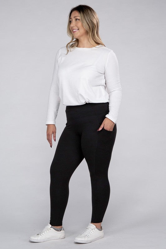 Plus Brushed Microfiber Full Length Leggings