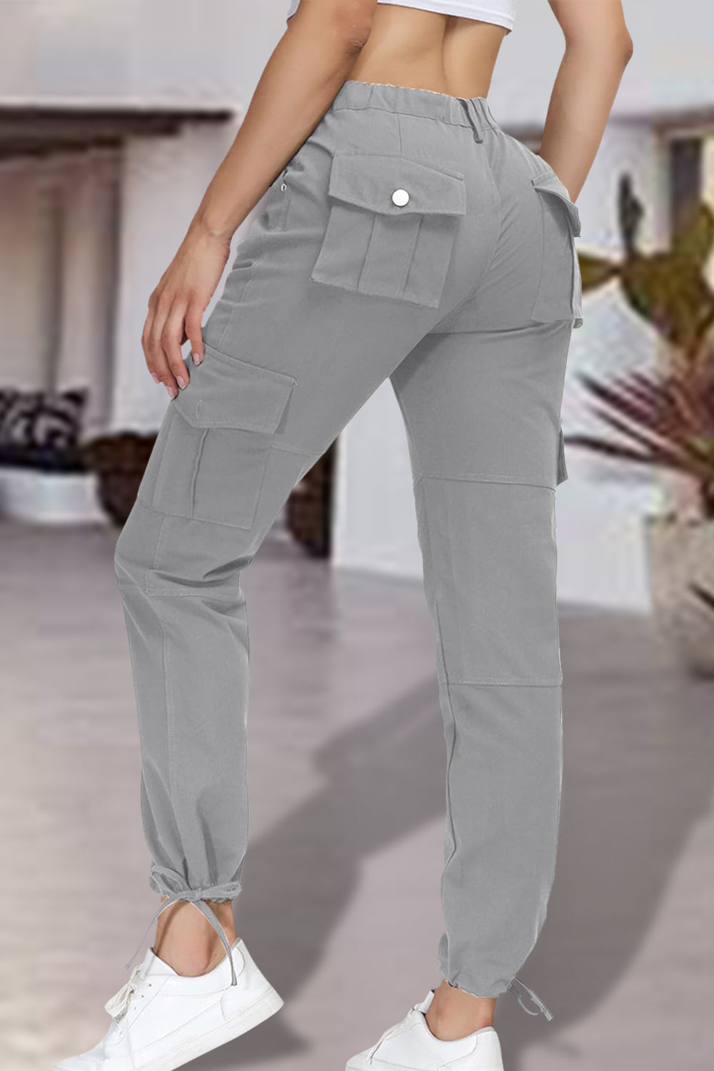 Full Size High Waist Pants with Pockets