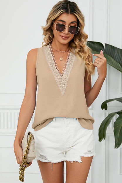 V-Neck Wide Strap Tank