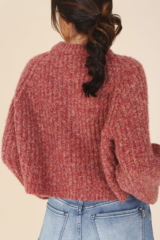 Melange multicolor sweater top