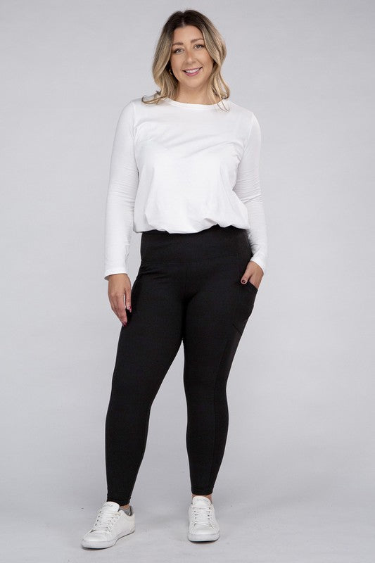 Plus Brushed Microfiber Full Length Leggings